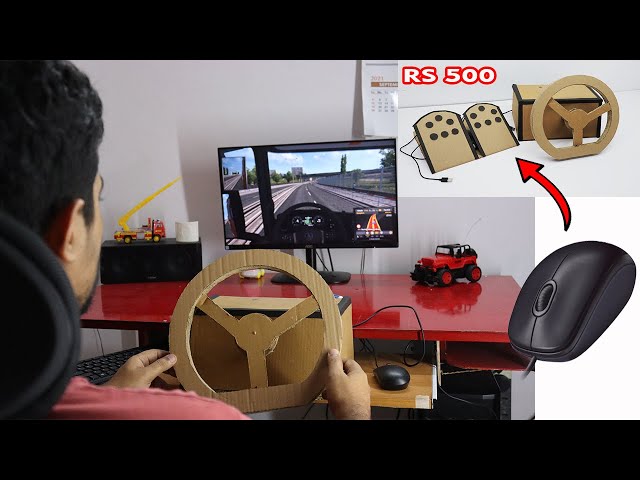 Make Gaming steering wheel using computer mouse / Science Experiment  project - YouTube