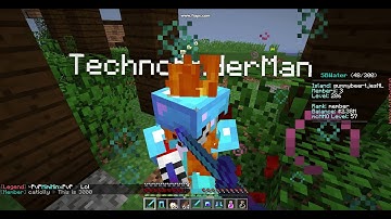technoenderman using killaura on skyblock water