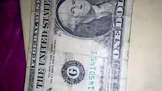 series of 1995 ONE DOLLAR bil with the serial n#G91450145I for sale