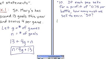 MPM1D - Linear Word Problems - Part 2 of 3