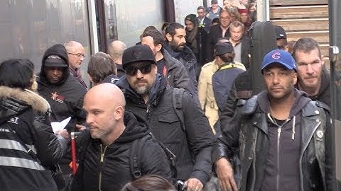 EXCLUSIVE: Prophets of Rage band arriving at Gare du Nord station in Paris