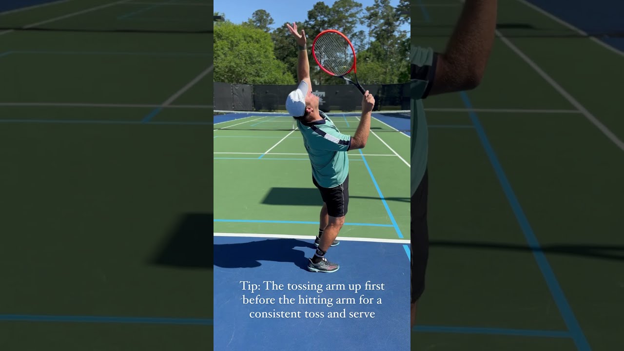 The tennis serve technique