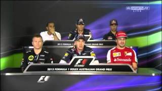 Information F1 Australia 2013 - Thursday Press Conference in 1min Update