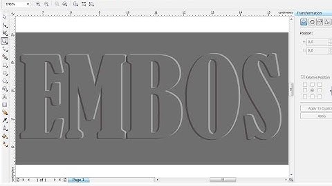 Efek Emboss di CorelDRAW | Belajar CorelDRAW Indonesia