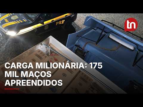 Condutor é preso na BR-153 com carga milionária de cigarros vindos do Paraguai