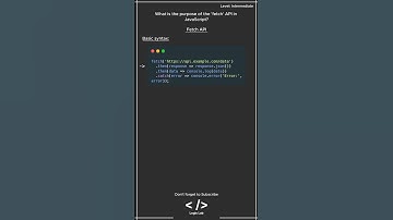 JavaScript Interview Question: Fetch API #javascript #javascriptinterview #js #webdevelopment