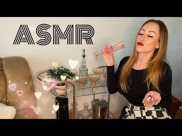 ASMR/Tapping and soft spoken. Organizing and decorating my bar cart 🥂🍸