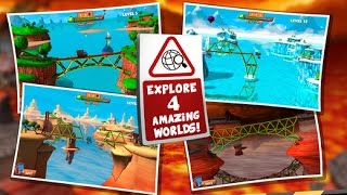Bridge Builder Constructor Simulator - ARCTIC All levels 3 STARS screenshot 2