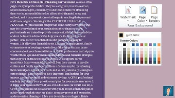 Page Background Features // Watermark, Color, Border // English/Urdu/Hindi // MS Word 2010 Tutorials