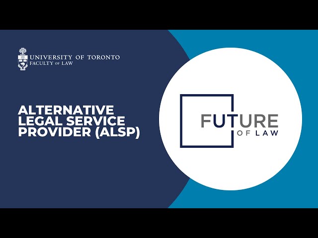 Watch Alternative Legal Service Provider (ALSP) on YouTube.