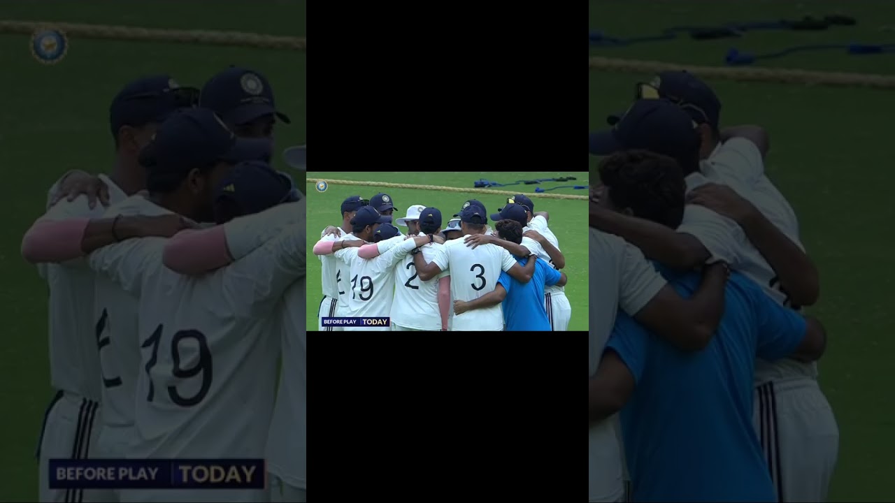 India B player "Rishabh Pant" joined India A huddle in the morning to understand the opponent's plan