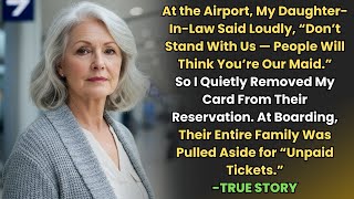 HER TRUE STORY FROM ARIZONA 👵💳 Her DIL Humiliated Her at Airport So She Removed Her Card And...