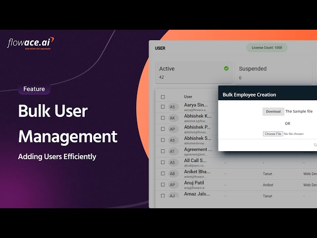 Flowace Help : How to add users in bulk