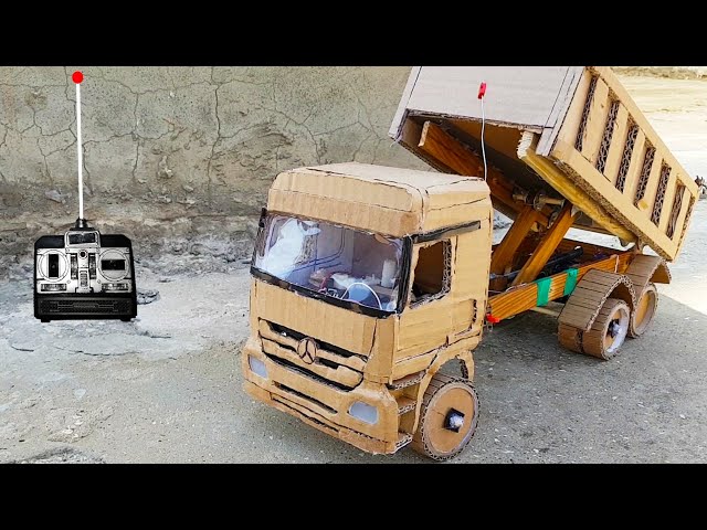 how to make rc tipper truck mercedes actros from cardboard