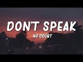 Capture de la vidéo Don't Speak - No Doubt (Lyrics)