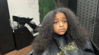 This was NOT the style she wanted for her first day of SCHOOL (Third grade).
