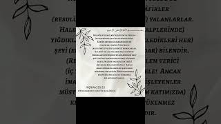 İnşikak Suresi/20-26 Pir Muhammed Hüseyin Mealinden