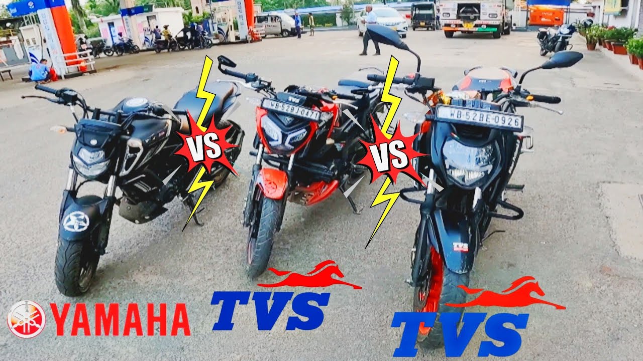 TVS Apache RTR 160 4v vs Yamaha FZS v4 vs TVS Raider 125 | Drag Race | Quad Battle | Long Race
