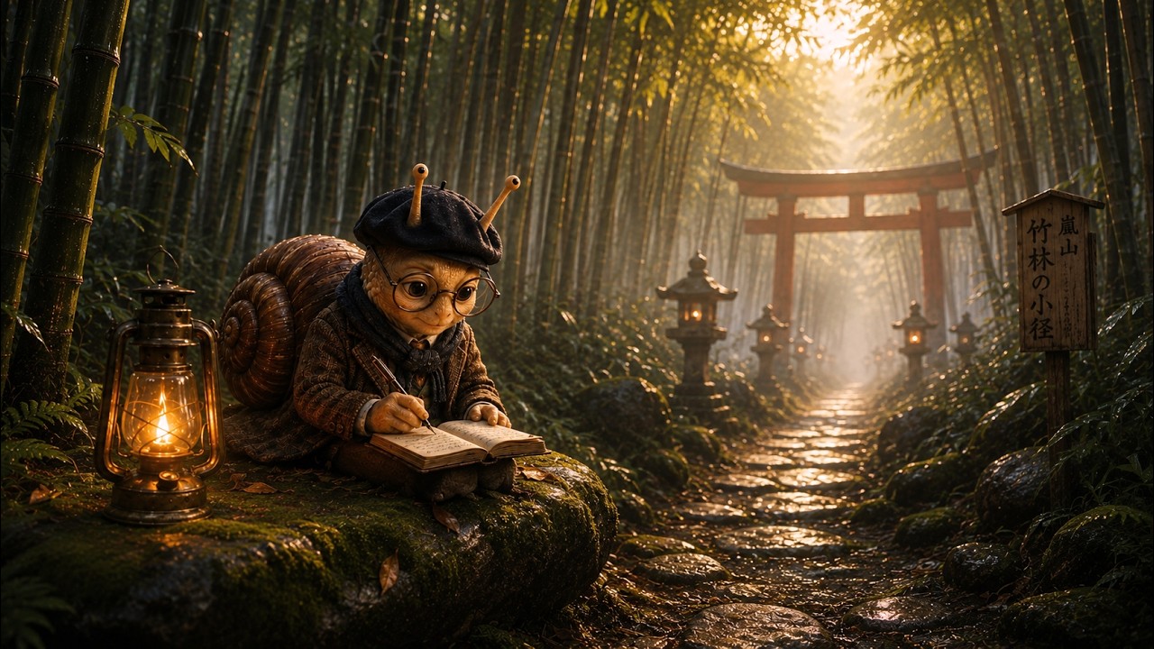 Kyoto Bamboo Forest | Misty Morning Ambience for Writing, Reading