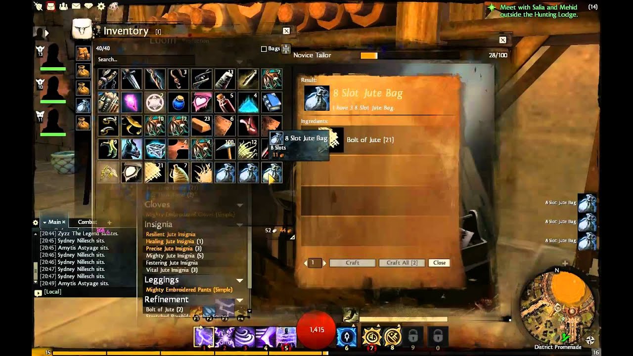 Guild Wars 2 Tailor Crafting ITA YouTube