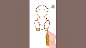How to Draw a Monkey #Shorts #drawing #drawingtutorial #drawingforkids #chuchutv #drawingshorts