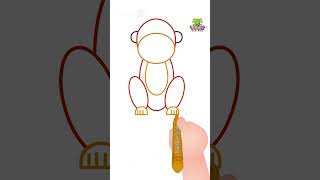 How to Draw a Monkey #Shorts #drawing #drawingtutorial #drawingforkids #chuchutv #drawingshorts