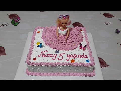 Cake dekorasiya🎂Qız uşaqları üçün tort  Tortun bəzədilməsi Barbie Cakes