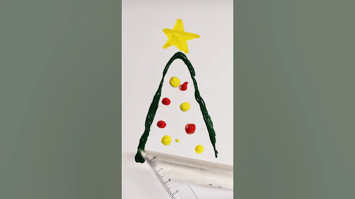 Christmas tree 🎄Easy Art Ideas for Beginners #shorts #easydrawing #artideas #kids #art #painting