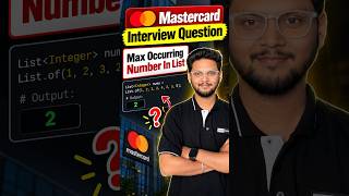 Mastercard Interview Question ✅ Max Occurring Number In List #coding #java #interview