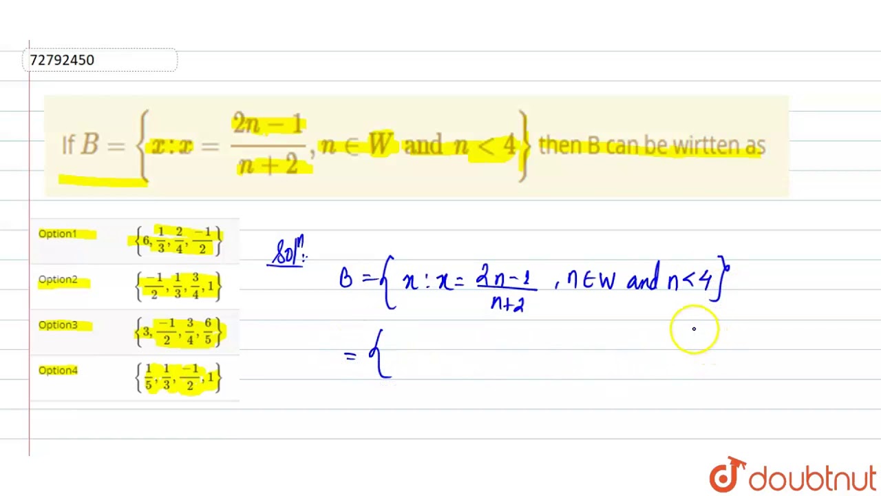 If B X X 2n 1 N 2 N In W And N Lt 4 Then B Can Be Wirtten As Youtube