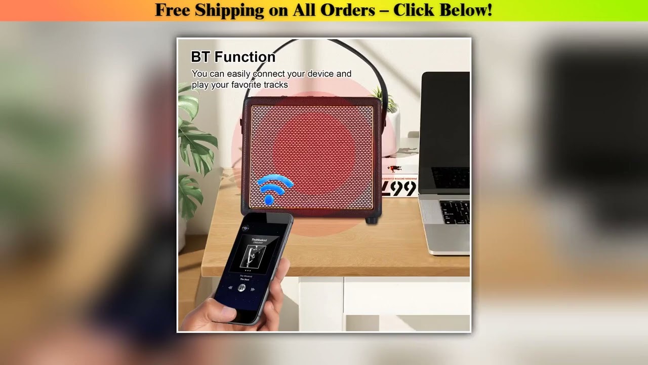 Rowin 30W Electric Guitar Amplifier Multi-Function OTG BT Battery Amp Multi-Effect Reverb Chorus