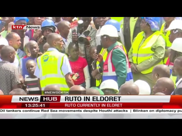 Ruto in Eldoret: Ruto says government is creating jobs for youth class=