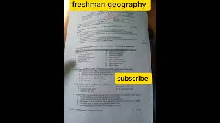 freshman geography mid exam questions with answers #universityexam #geographyquestions #ethiopia geo