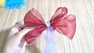 Tutorial/sewing to make hair ties, lace fabric is very easy to do at home.