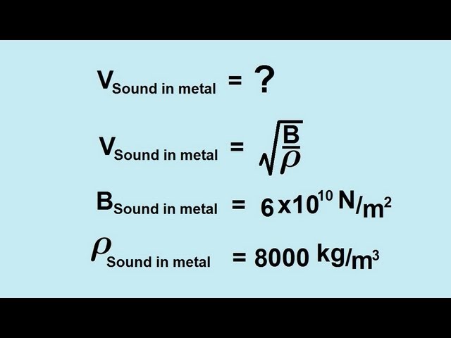 Speed Of Sound In Aluminum Alloys