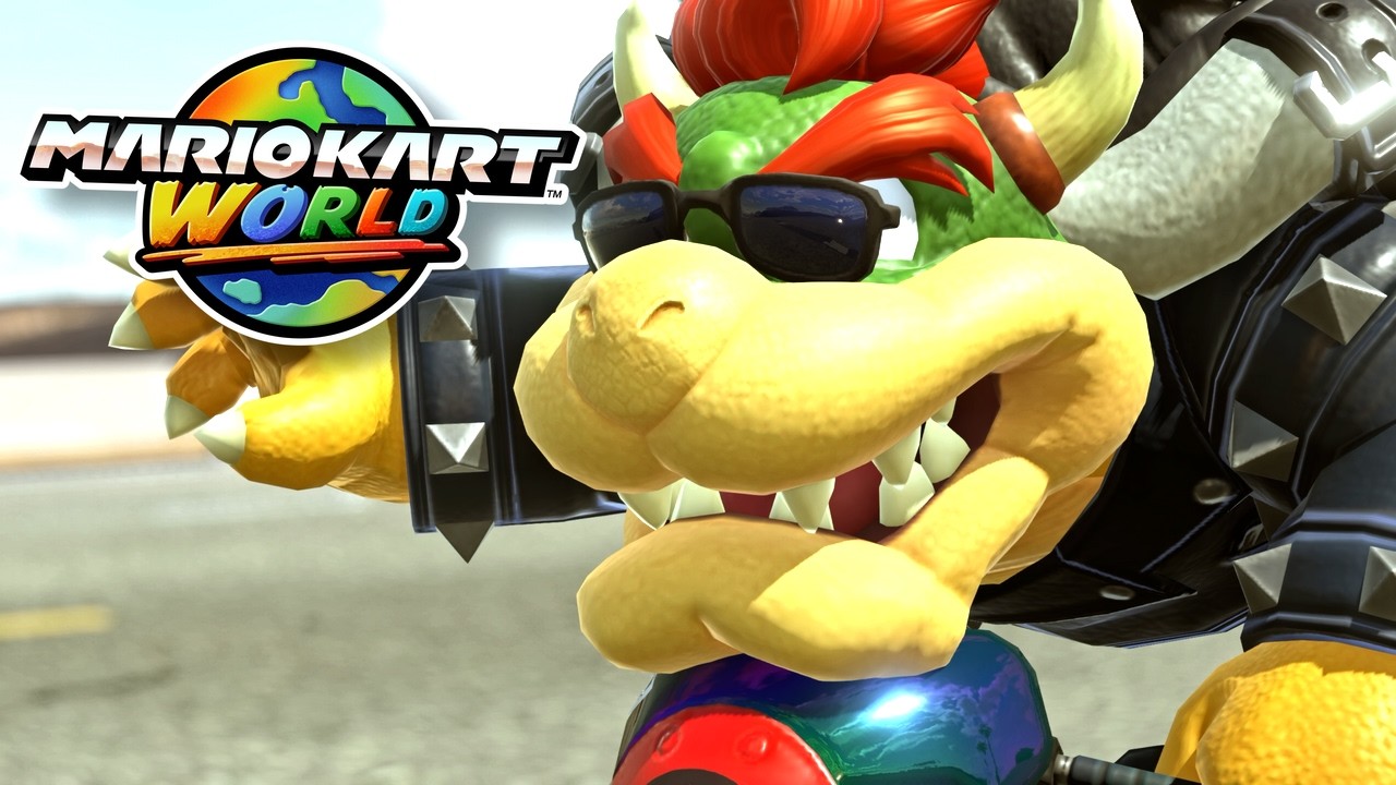 Mario Kart World: Biker Bowser's Ride With Mach Rocket | Online Races 56