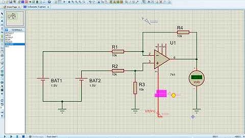 Proteus Design of Op Amp Subtractor