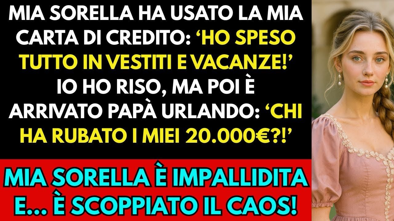 Mia sorella ha svuotato la mia carta di credito… finché papà ha scoperto che mancavano 20.000€