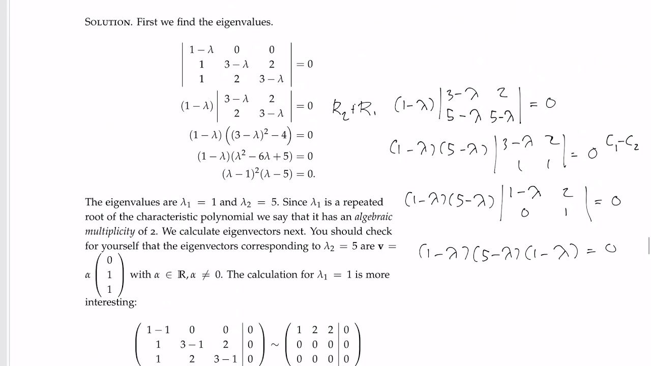 page 61b repeated eigenvalues - YouTube
