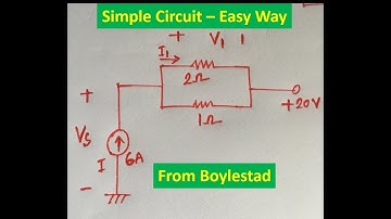 How to solve Simple DC Circuit (Boylestad Example 8 3)