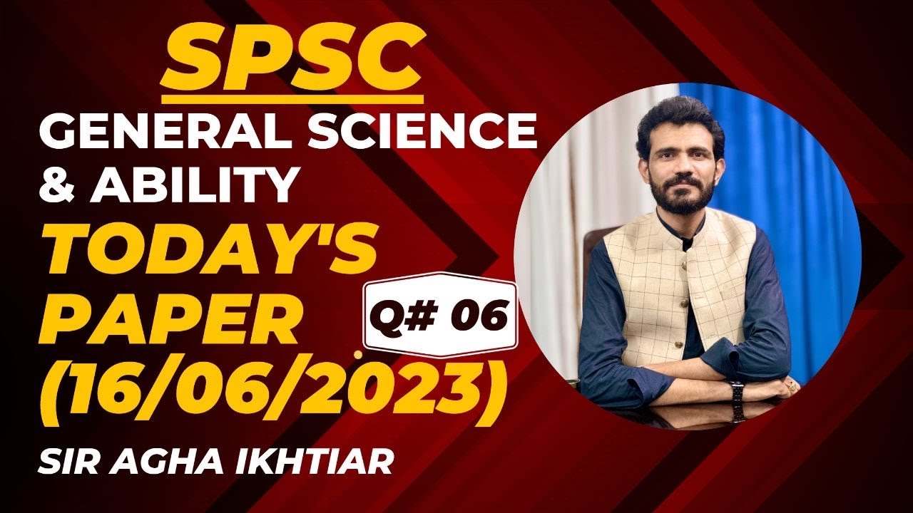 Spsc Article || SPSC GENERAL SCIENCE & ABILITY || Today’s Paper 16/06/2023 - YouTube