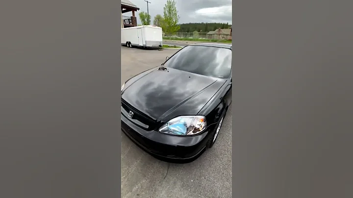 Civic 2000 EK Turbo Sound Black Beauty #automobile #civic #hondacars #car #civichatchback #stance