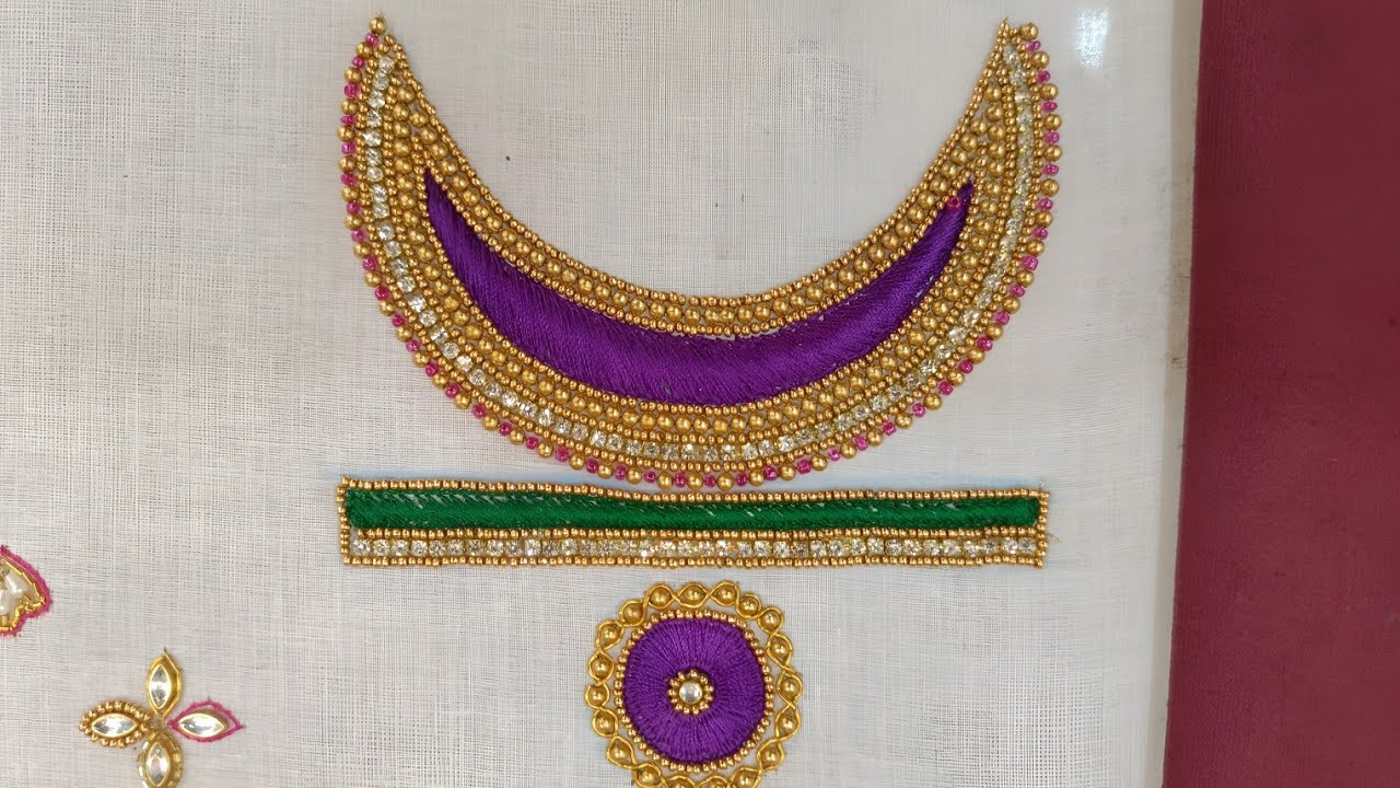 Aari Work Chandrakor Design – Traditional Hand Embroidery for Bridal and Festive Wear