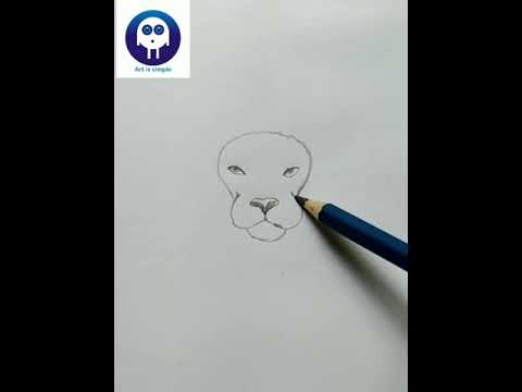 How to draw a lion head - YouTube