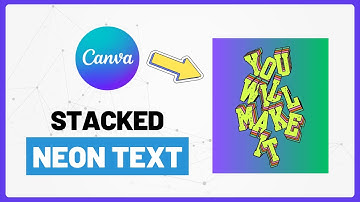 How to Create a Stacked Neon Text Effect in Canva