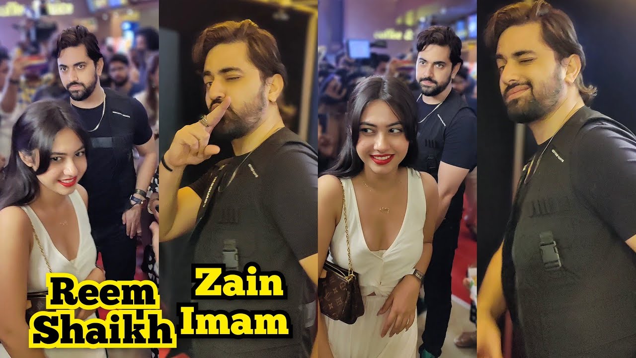 Zain Imam With Reem Shaikh Entering together to Watch Taj Reign of Revange Screening | Zaireem