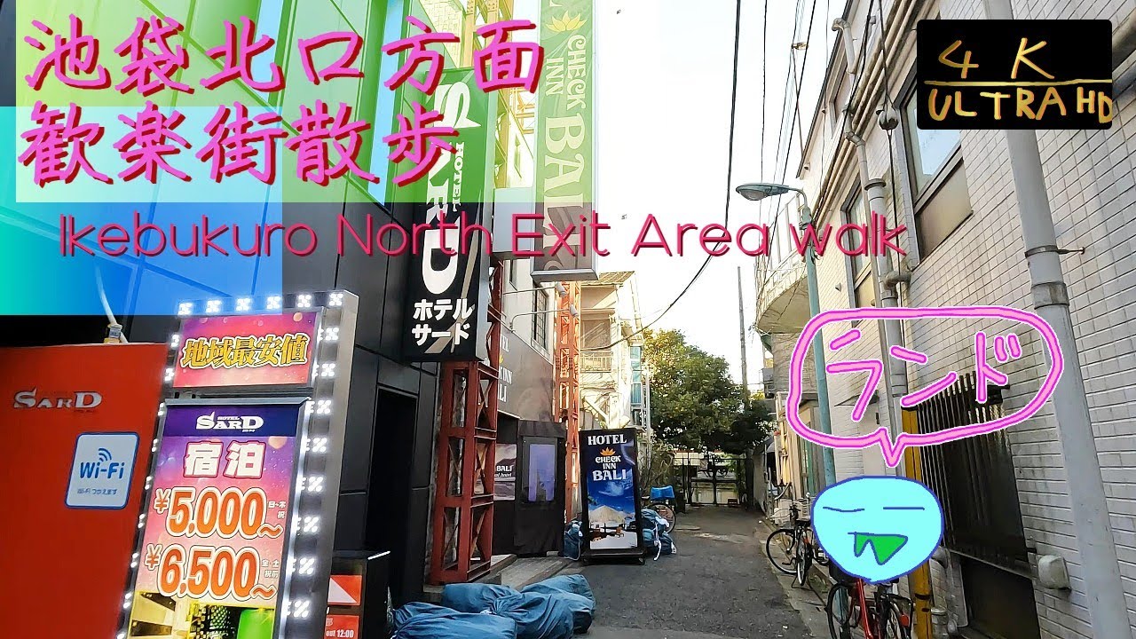 【池袋北口のラブホテル街と繁華街】2022年1月 お昼にラブホテル入る人も居た散歩💖/Love Hotels and Entertainment District in Ikebukuro
