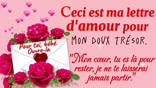 Ma lettre d'amour pour mon doux trésor| Mon cœur, tu es là pour rester...💕🌹💞❤️