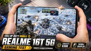 REALME 16T Call of Duty Mobile Gaming Test | Dimensity 6300, 144Hz Display
REALME 16T Call of Duty Mobile Gaming Test | Dimensity 6300, 144Hz Display
In this video, we test Call of Duty Mobile on the Realme 16T to evaluate its real gaming performance.
Powered by the MediaTek Dimensity 6300 chipset and Mali-G57 MC2 GPU, the Realme 16T delivers smooth gameplay, responsive controls, and detailed graphics. We test FPS stability, graphics settings, loading speed, device temperature, battery drain, and overall gaming performance.
📱 Realme 16T Specs
Display: IPS LCD, 6.8, HD+, 144Hz
OS: Android 16, Realme UI 7.0
CPU: MediaTek Dimensity 6300
GPU: Mali-G57 MC2
RAM: 8 GB
Storage: 256 GB
Battery: Li-Ion 8000 mAh, 45W wired charging
🎮 Call of Duty Mobile Gaming Test
• Call of Duty Mobile Gameplay
• Graphics Settings Test
• FPS Stability Test
• Touch Response Test
• Loading Speed Test
• Temperature Test
• Battery Drain Test
• Extended Gaming Performance
#realme16t
#realme16tcodm
#callofdutymobile
#codm
#gamingtest
#dimensity6300
#malig57
#mobilegaming
#androidgaming
#ictfix
🔎 Tags
realme 16t call of duty mobile,realme 16t codm,realme 16t call of duty mobile gaming test,realme 16t codm gaming test,realme 16t call of duty mobile gameplay,realme 16t test game codm,test game call of duty mobile on realme 16t,call of duty mobile gameplay on realme 16t,realme 16t gaming test,realme 16t gaming performance,realme 16t codm fps test,realme 16t call of duty mobile graphics,realme 16t codm setting,dimensity 6300 call of duty mobile,dimensity 6300 gaming test,realme 16t dimensity 6300,mali g57 mc2 call of duty mobile,mali g57 gaming test,realme 16t 144hz gaming,realme 16t performance test,call of duty mobile android,codm android gaming,codm gameplay,codm fps test,call of duty mobile gaming,ictfix,ictfix.net,ictfix codm,ictfix gaming test,ictfix realme 16t,realme 16t,call of duty mobile,codm,gameplay REALME 16T Call of Duty Mobile Gaming Test | Dimensity 6300, 144Hz Display