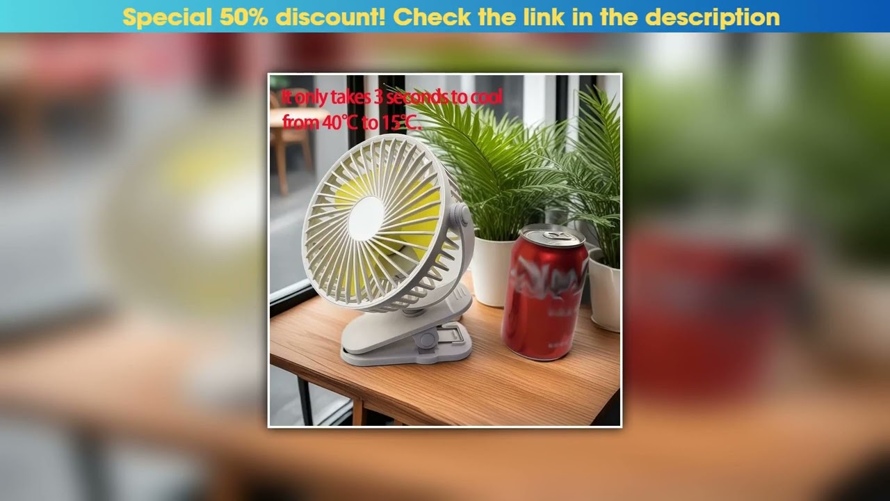 Review Zone Portable Clip on Fan with Fully Adjustable Tilt, Electric, 6.5 inch, Quiet, Indoor, 3 S